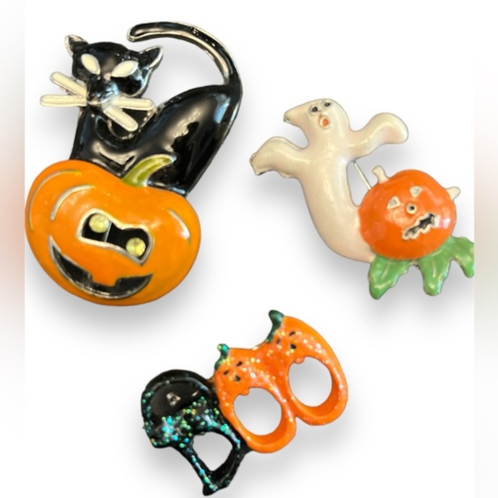 Set Of 3 Fun Halloween Pins/Brooches